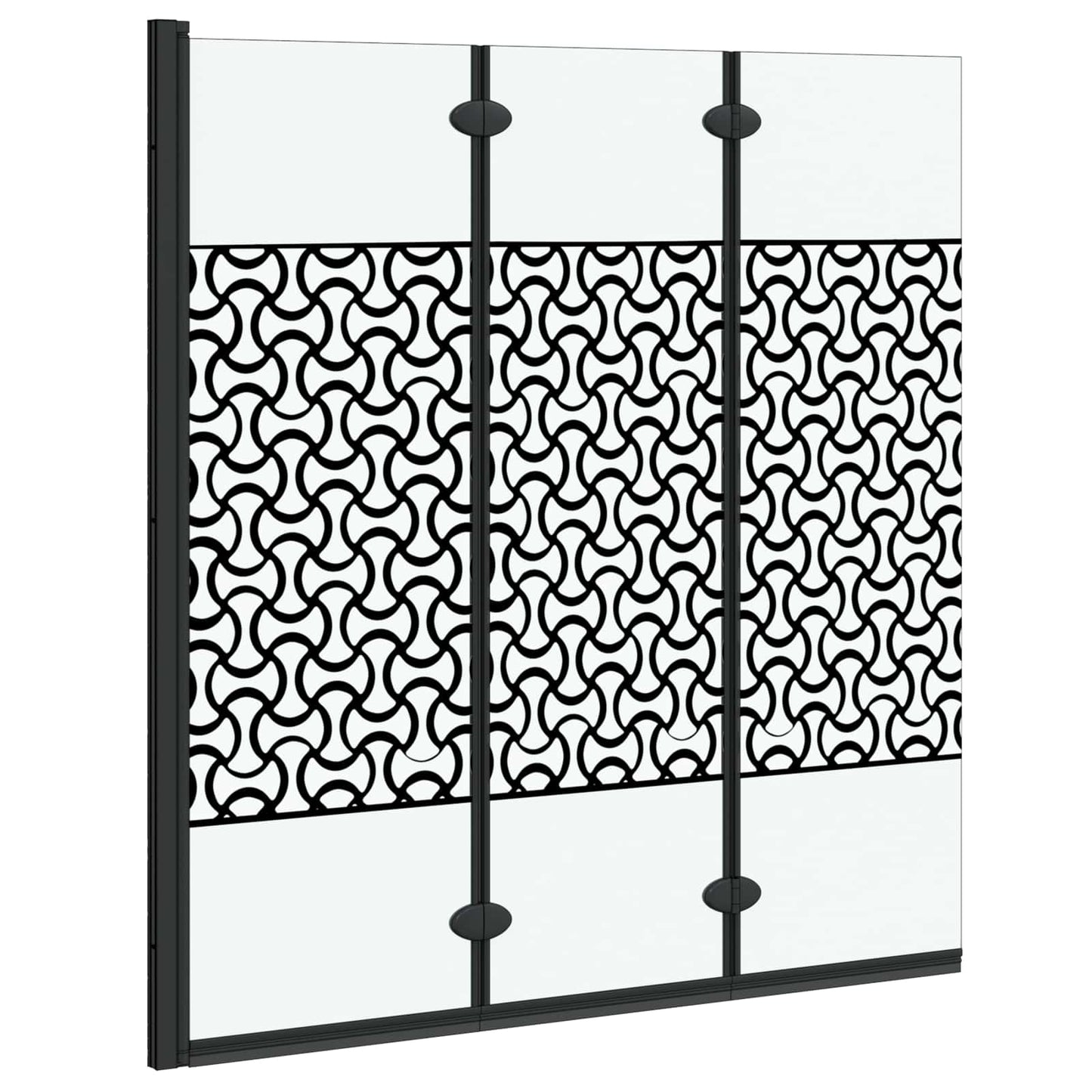 Involucro Doccia Nero e trasparente 130 x 130 cm vetro temperato