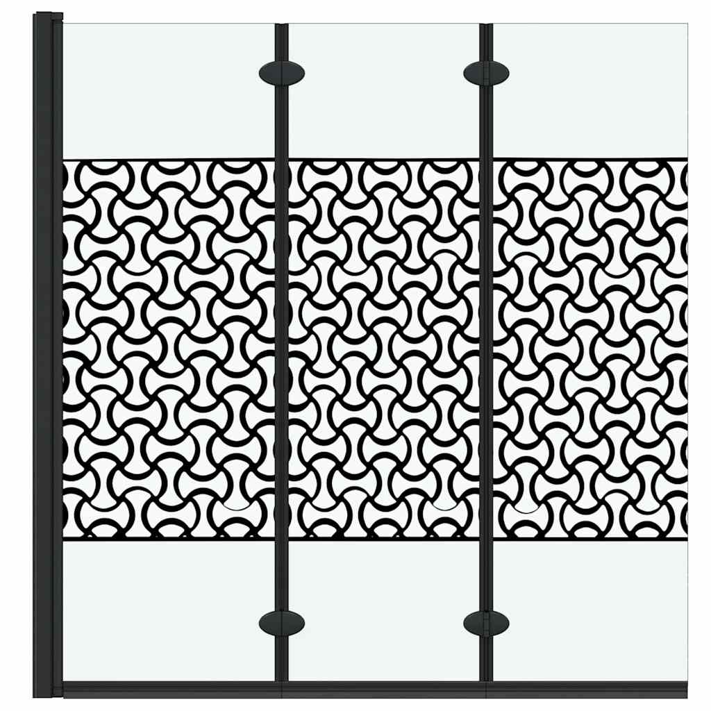 Involucro Doccia Nero e trasparente 130 x 130 cm vetro temperato