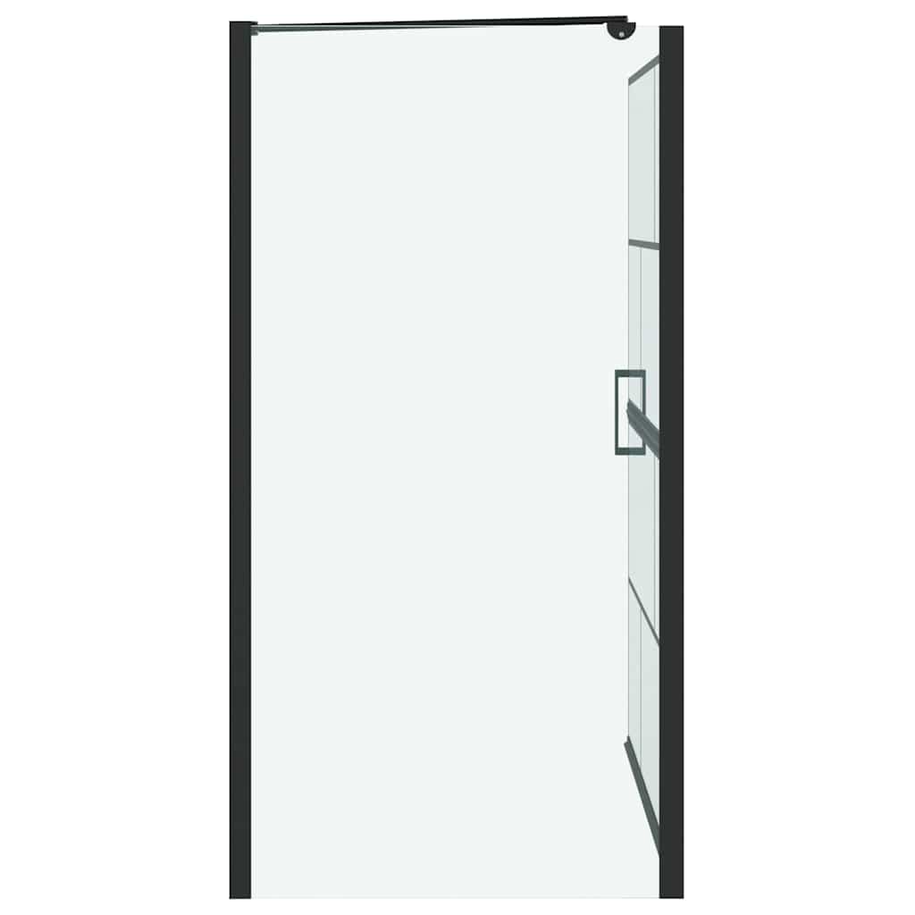 Schermo per Bagno e Doccia Nero e trasparente 100 x 68 x 128 cm
