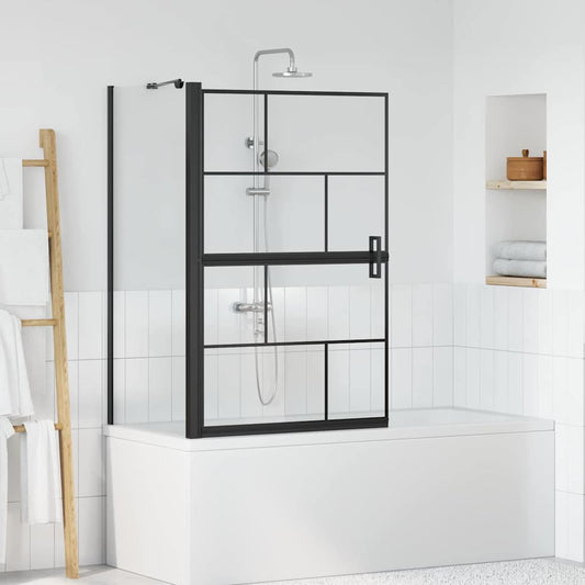 Schermo per Bagno e Doccia Nero e trasparente 80 x 68 x 128 cm | homemem39