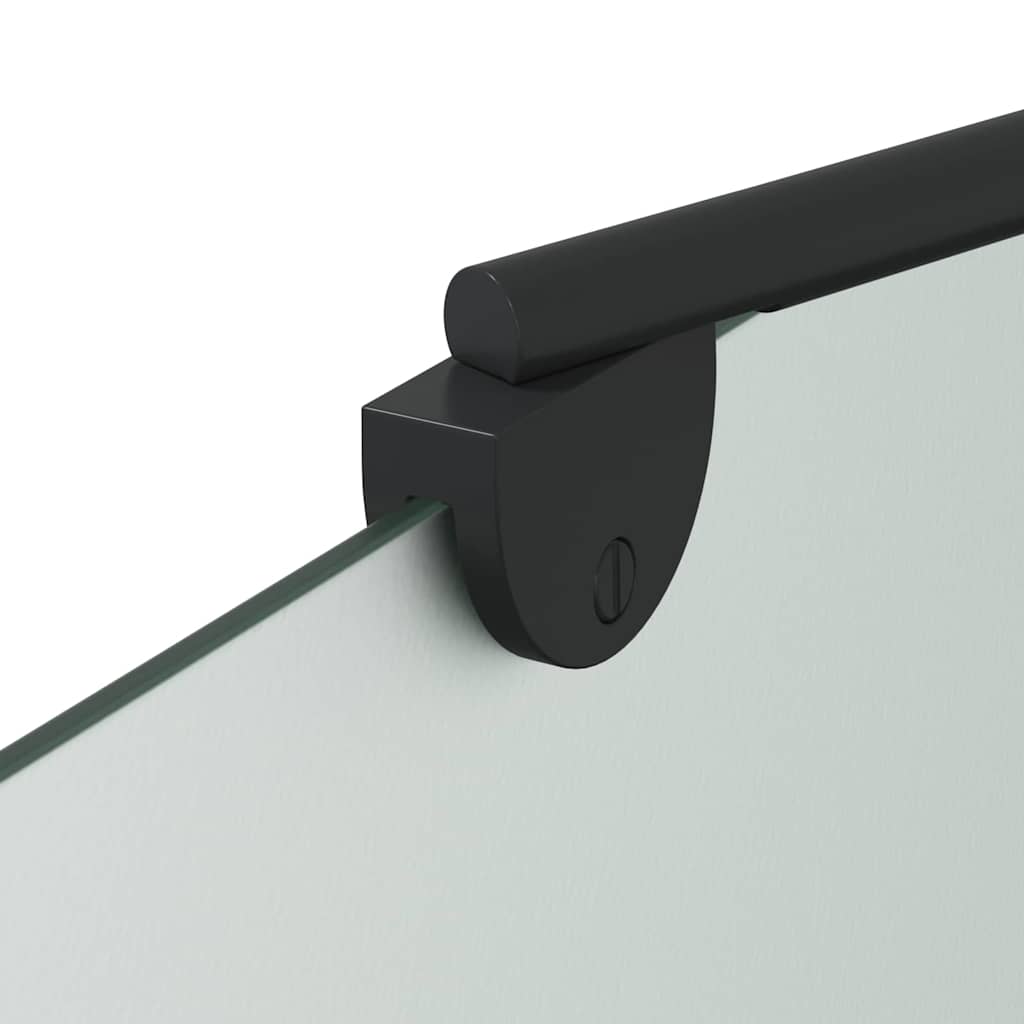 Involucro Doccia Nero 120 x 68 x 130 cm Vetro ESG e Alluminio