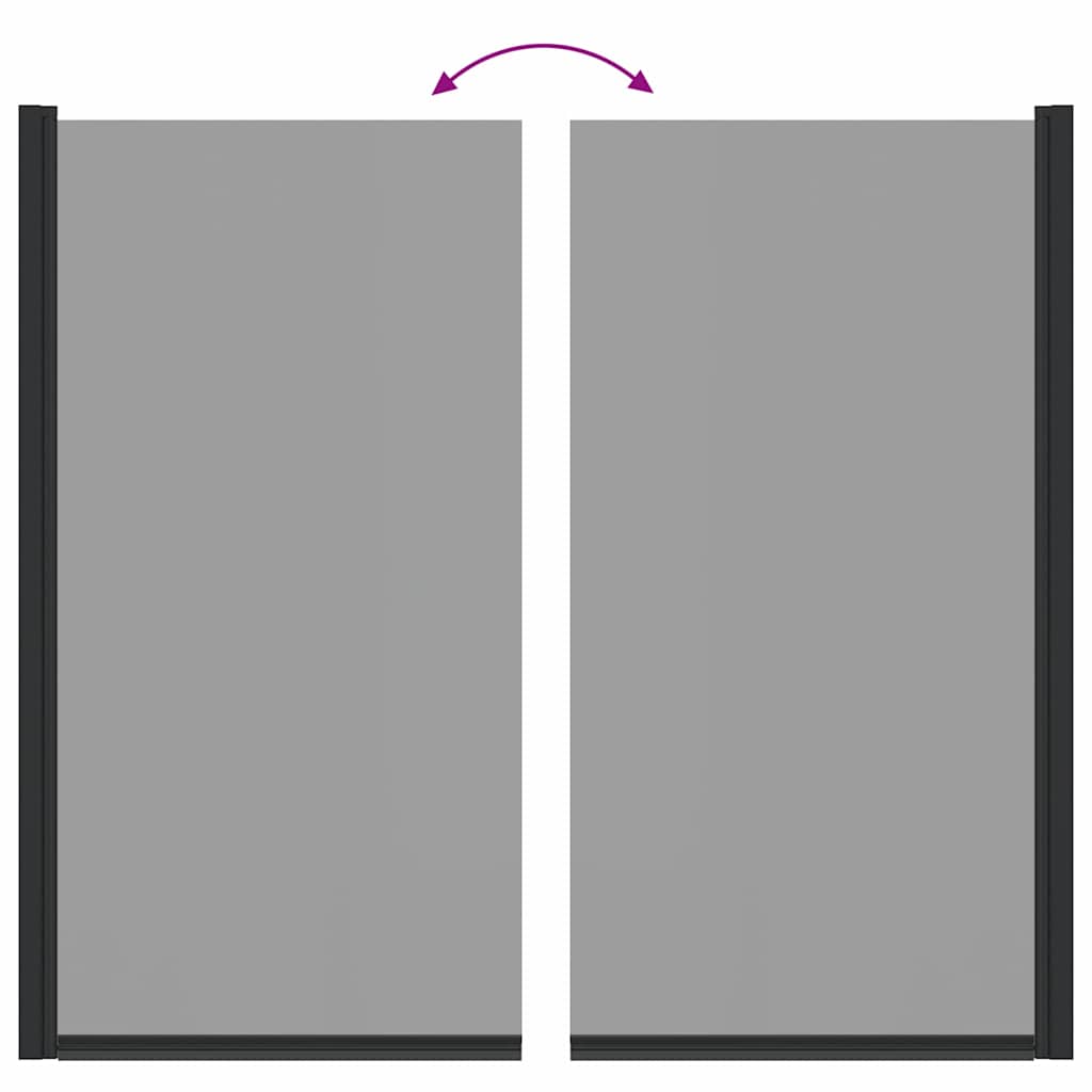 Schermo per Bagno e Doccia Nero 68 x 130 cm Vetro Temperato