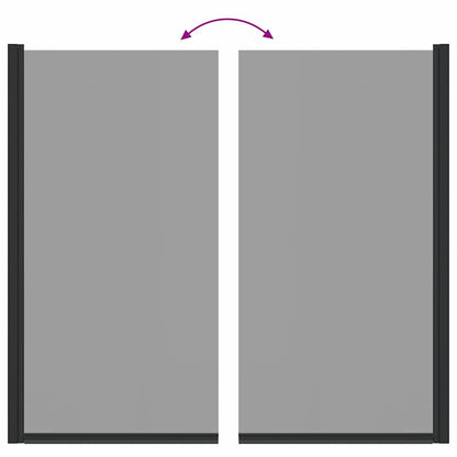 Schermo per Bagno e Doccia Nero 68 x 130 cm Vetro Temperato