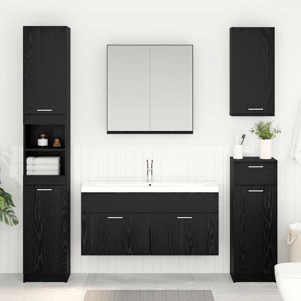 Armadio sottolavello Rovere Nero Legno ingegnerizzato | homemem39