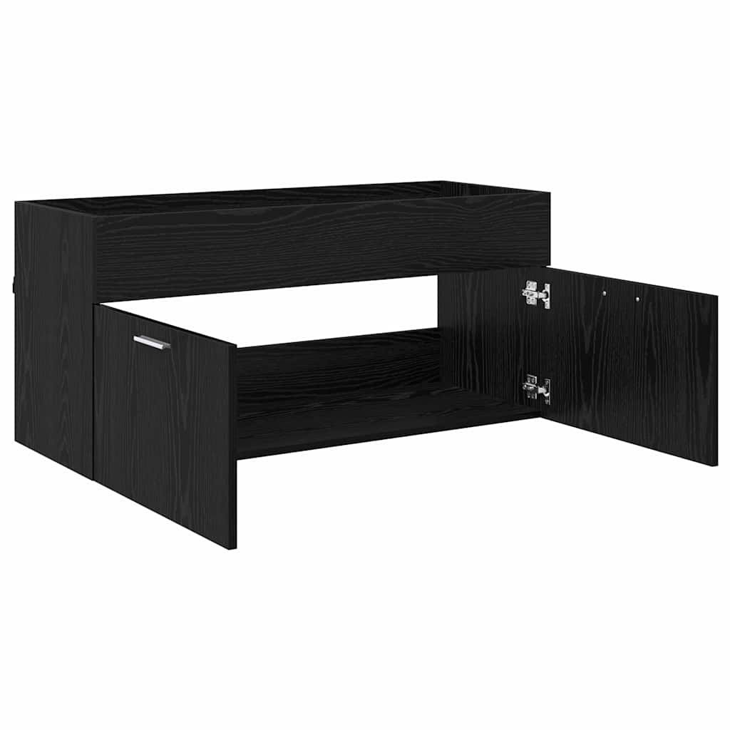 Armadio sottolavello Rovere Nero Legno ingegnerizzato | homemem39