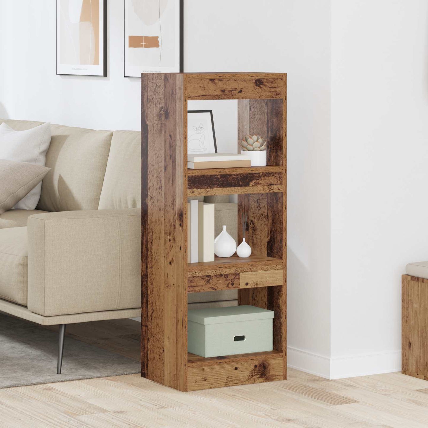 Armadio per Libri Legno vecchio 40 x 30 x 103 cm | homemem39