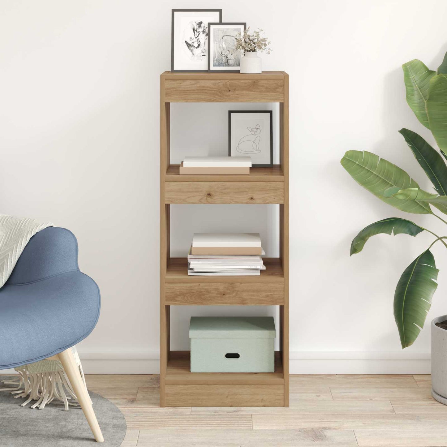 Armadio per Libri 3 livelli 37 x 30 x 103 cm Legno multistrato | homemem39
