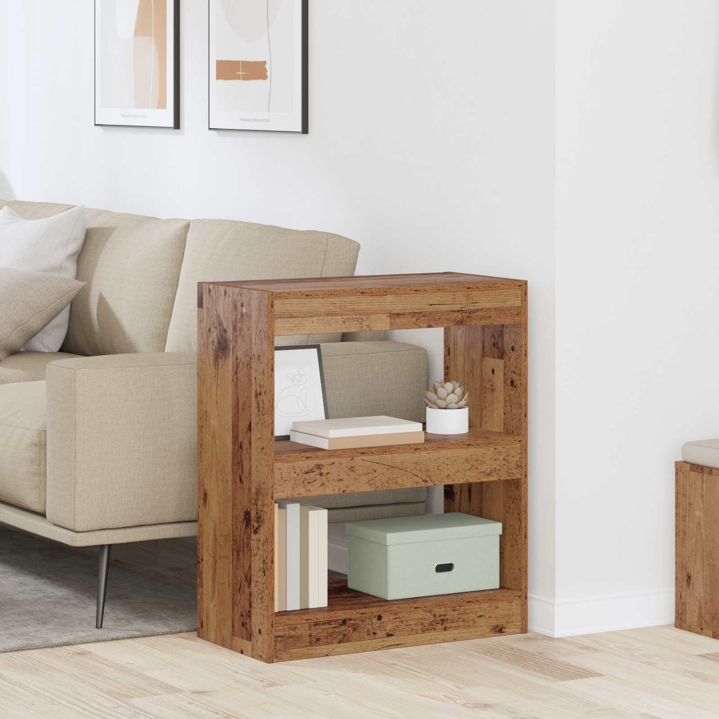 Armadio per Libri Legno vecchio 60 x 30 x 72 cm | homemem39