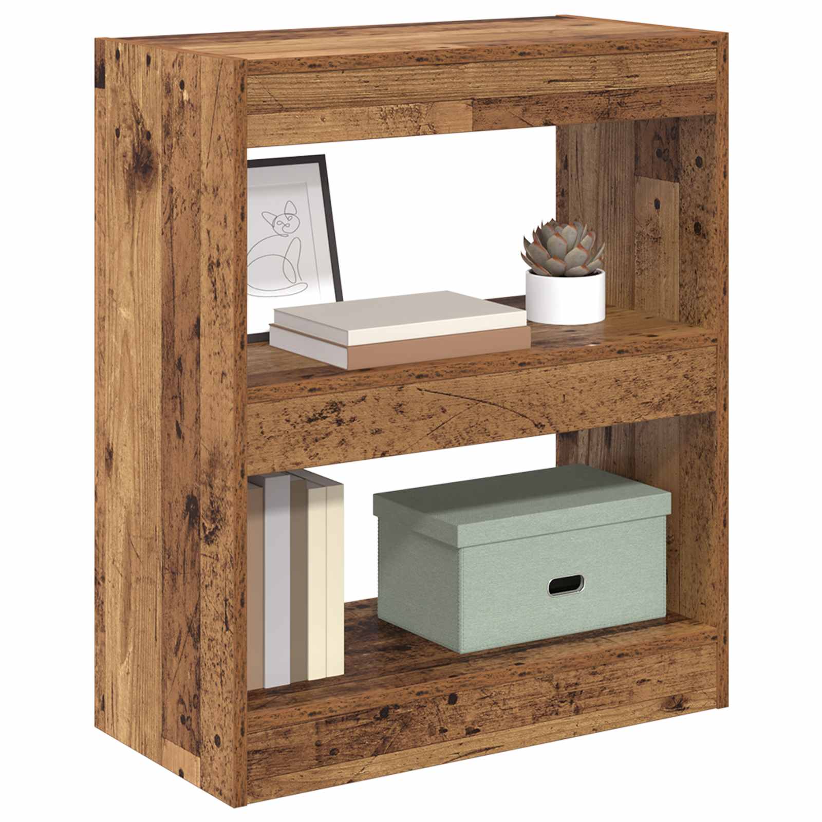 Armadio per Libri Legno vecchio 60 x 30 x 72 cm | homemem39