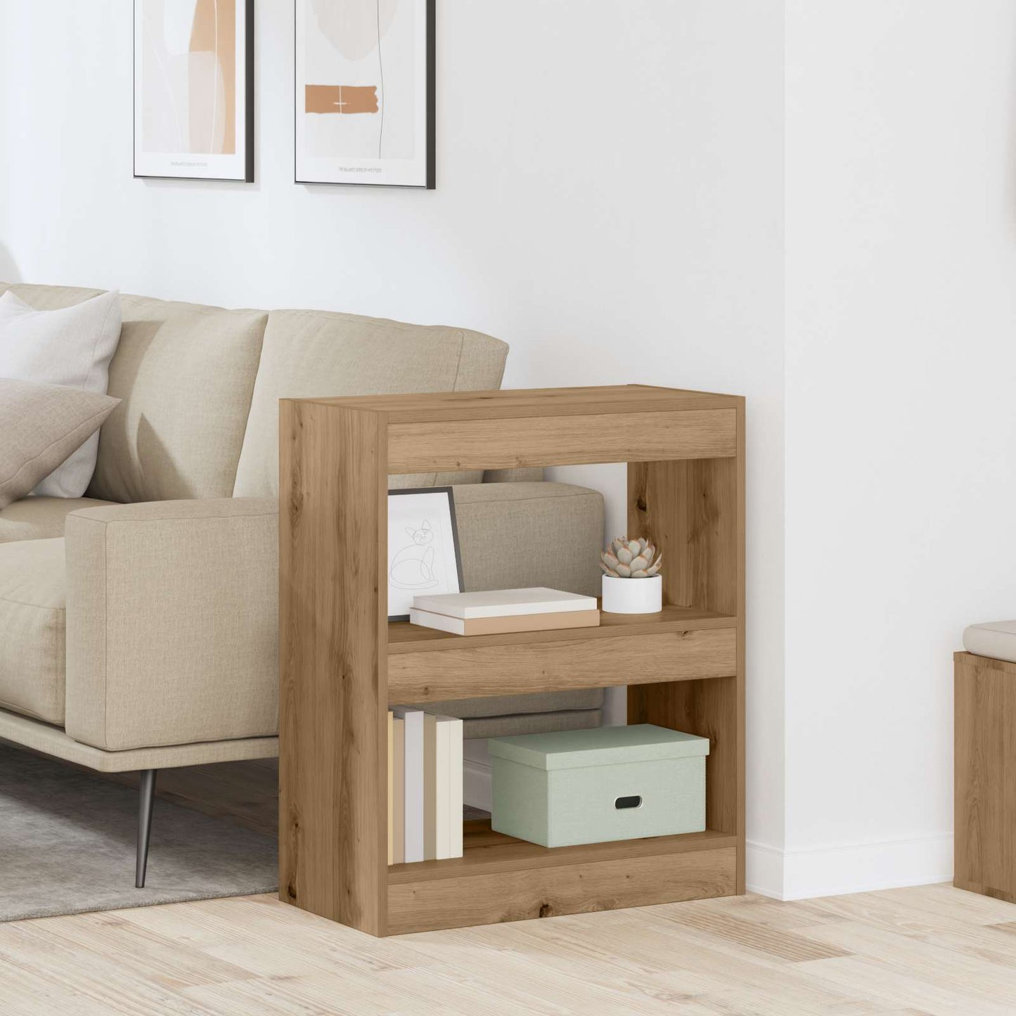 Armadio per Libri 2 livelli 60 x 30 x 72 cm Legno multistrato | homemem39