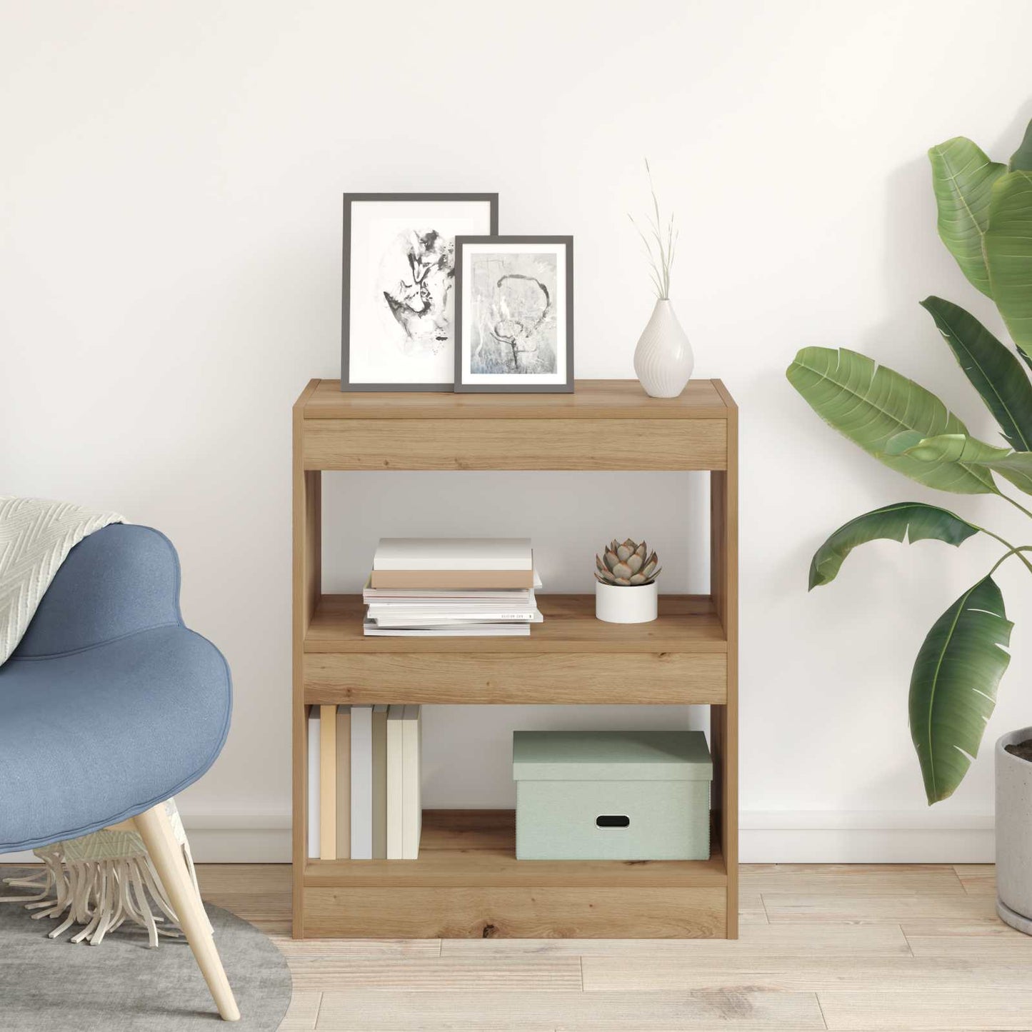 Armadio per Libri 2 livelli 60 x 30 x 72 cm Legno multistrato | homemem39