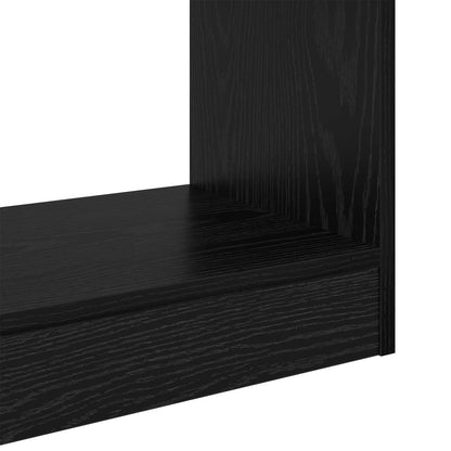 Armadio per Libri Rovere Nero 60 x 30 x 72 cm Legno multistrato | homemem39