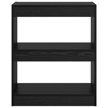 Armadio per Libri Rovere Nero 60 x 30 x 72 cm Legno multistrato | homemem39