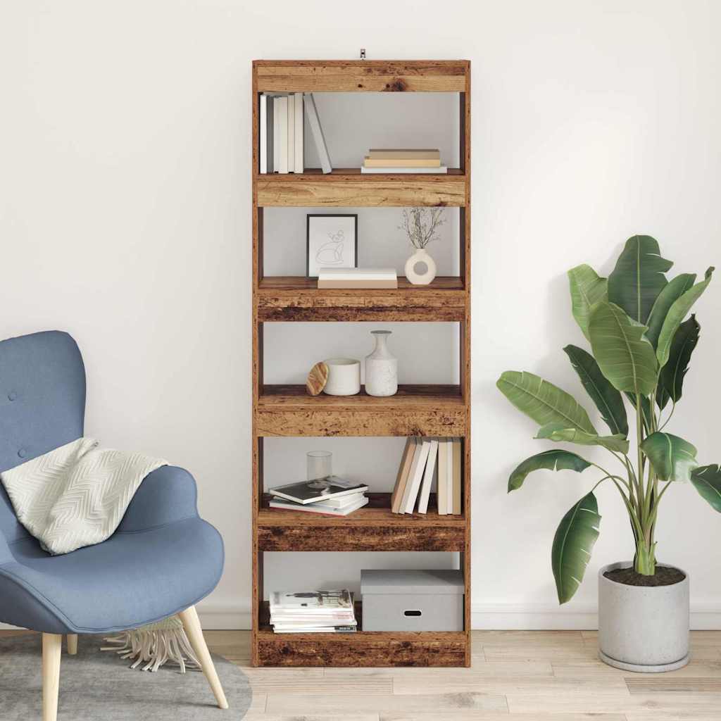 Armadio per Libri Legno vecchio 60 x 30 x 166 cm