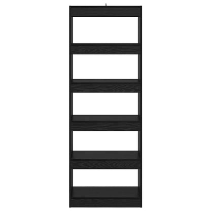 Armadio per Libri Rovere nero 60 x 30 x 166 cm