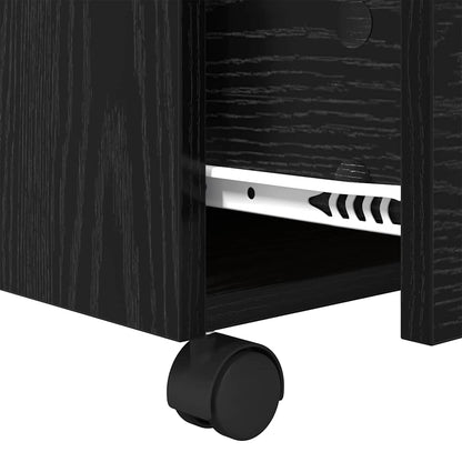 Tavolino da salotto con cassetto Rovere Nero 55 x 55 x 45cm