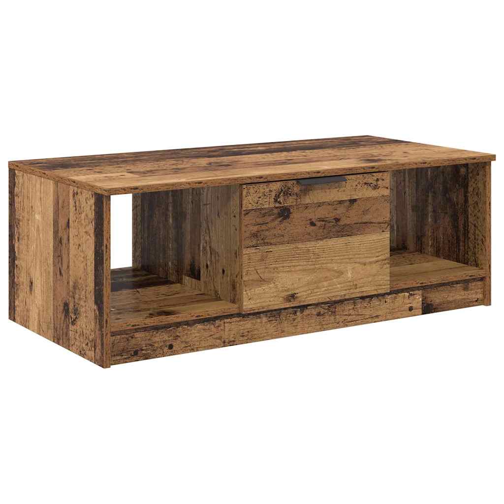 Tavolino da salotto con cassetto Legno vecchio 102 x 50 x 36cm