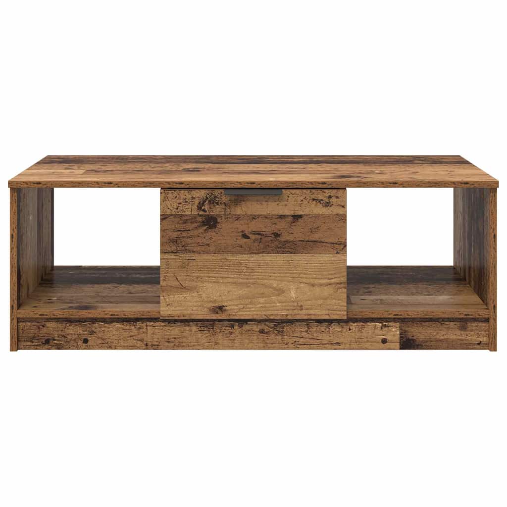 Tavolino da salotto con cassetto Legno vecchio 102 x 50 x 36cm