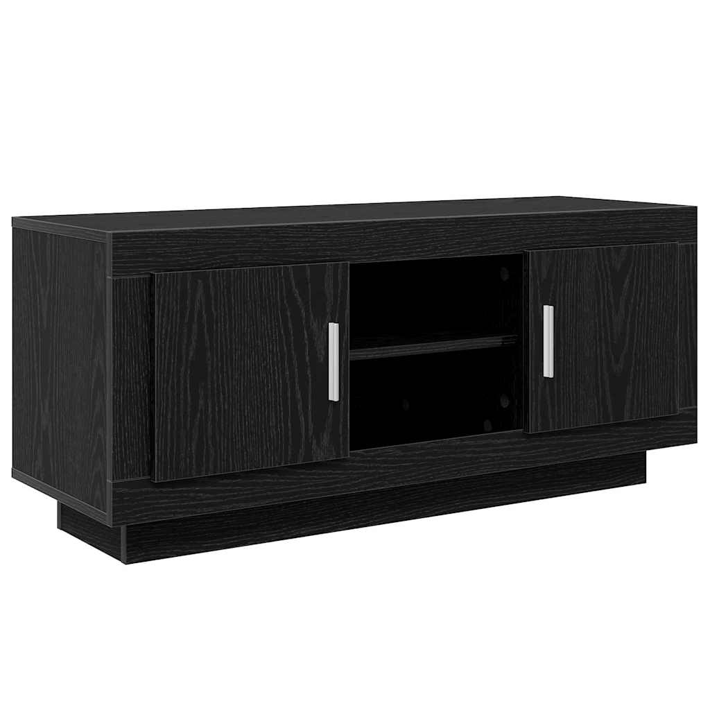 Mobile TV Rovere Nero 102 x 35 x 45 cm Legno multistrato