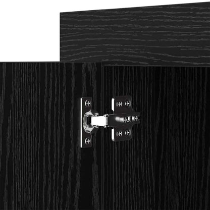 Credenza Rovere Nero 80 x 40 x 75 cm Legno multistrato