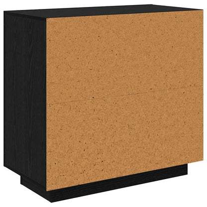 Credenza Rovere Nero 80 x 40 x 75 cm Legno multistrato