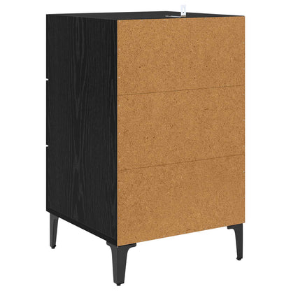 Armadio da Notte Rovere Nero 40 x 40.5 x 66 cm | homemem39