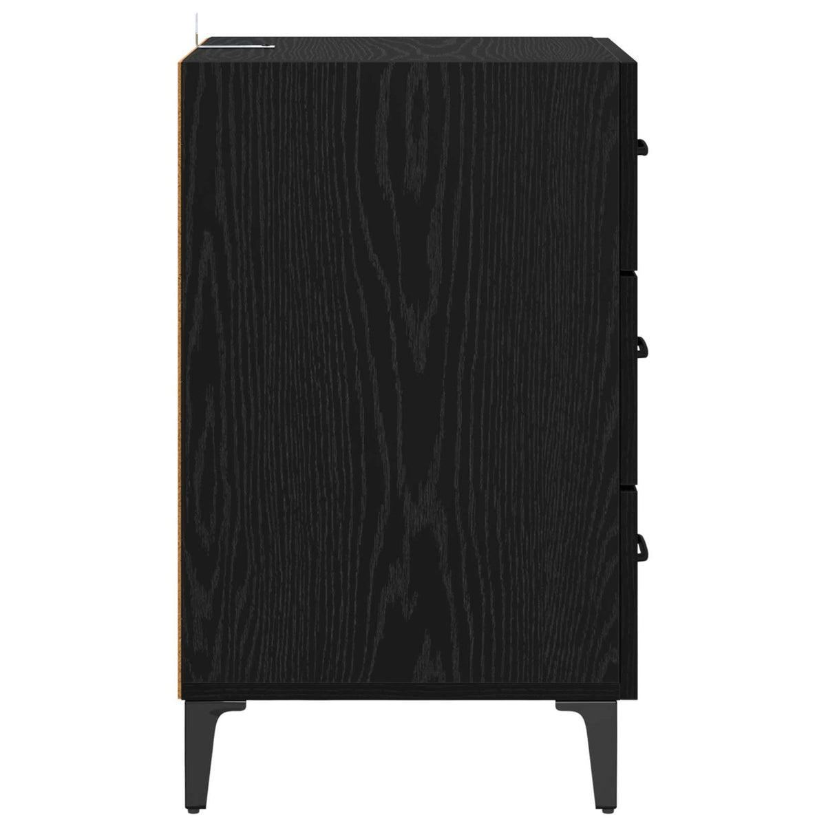 Armadio da Notte Rovere Nero 40 x 40.5 x 66 cm | homemem39
