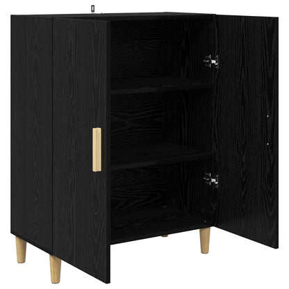 Credenza Rovere Nero 70 x 34 x 90 cm Legno multistrato