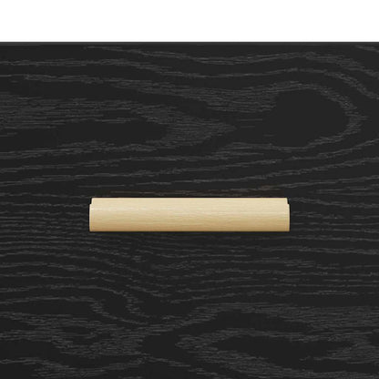Credenza Rovere Nero 69,5 x 34 x 90 cm Legno multistrato