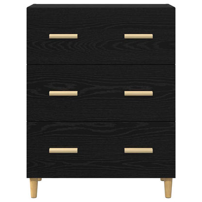 Credenza Rovere Nero 69,5 x 34 x 90 cm Legno multistrato