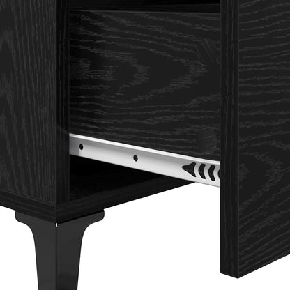 Credenza con cassetto Rovere Nero 69,5 x 34 x 90 cm