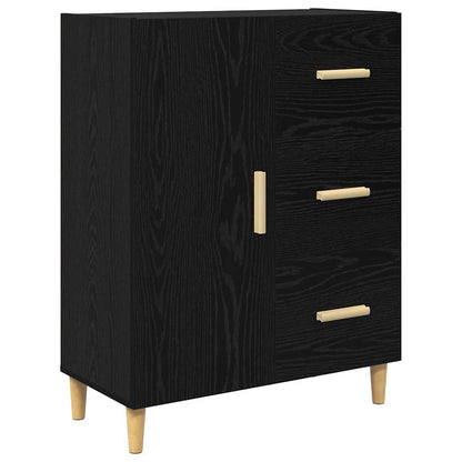Credenza Rovere nero 34 x 69.5 x 90 cm Legno multistrato