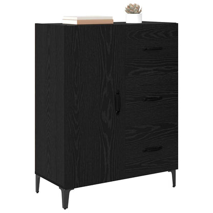 Credenza Rovere Nero 69,5 x 34 x 90 cm Legno multistrato