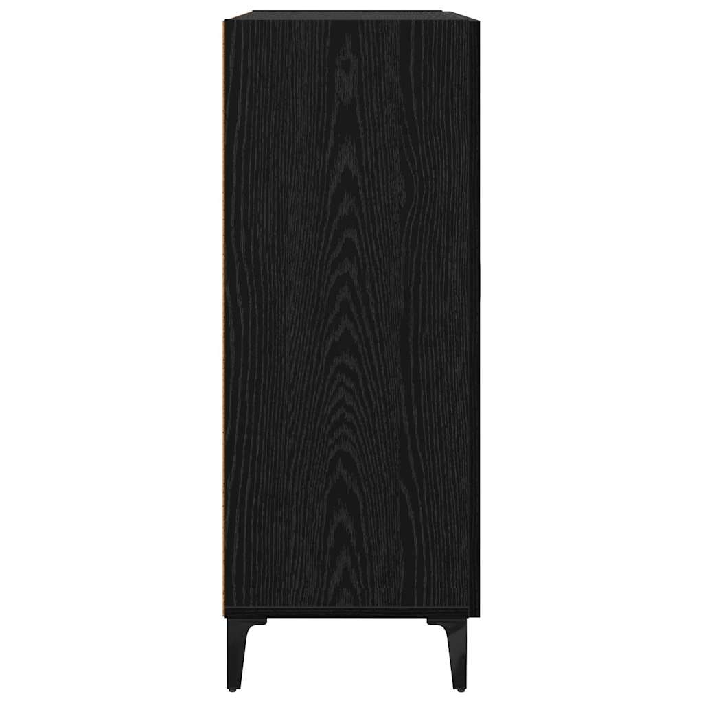 Credenza Rovere Nero 69,5 x 34 x 90 cm Legno multistrato