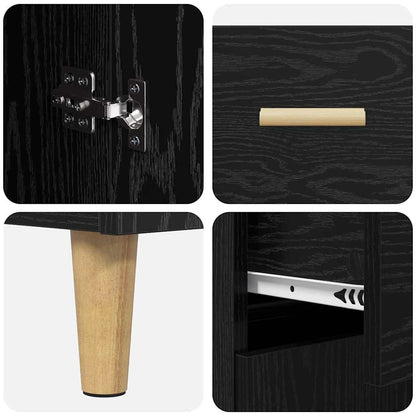 Credenza Rovere nero 34 x 69.5 x 89 cm Legno multistrato