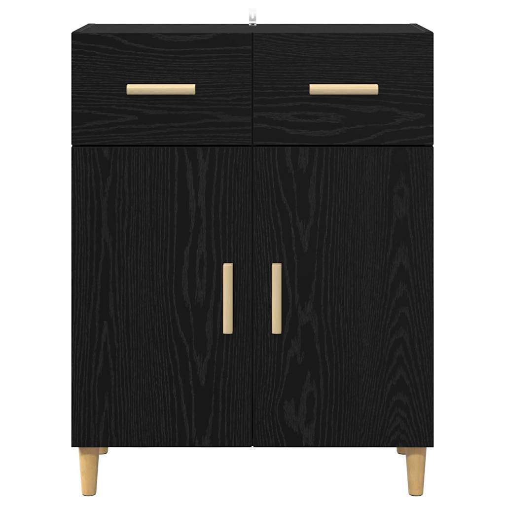 Credenza Rovere nero 34 x 69.5 x 89 cm Legno multistrato