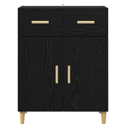 Credenza Rovere nero 34 x 69.5 x 89 cm Legno multistrato
