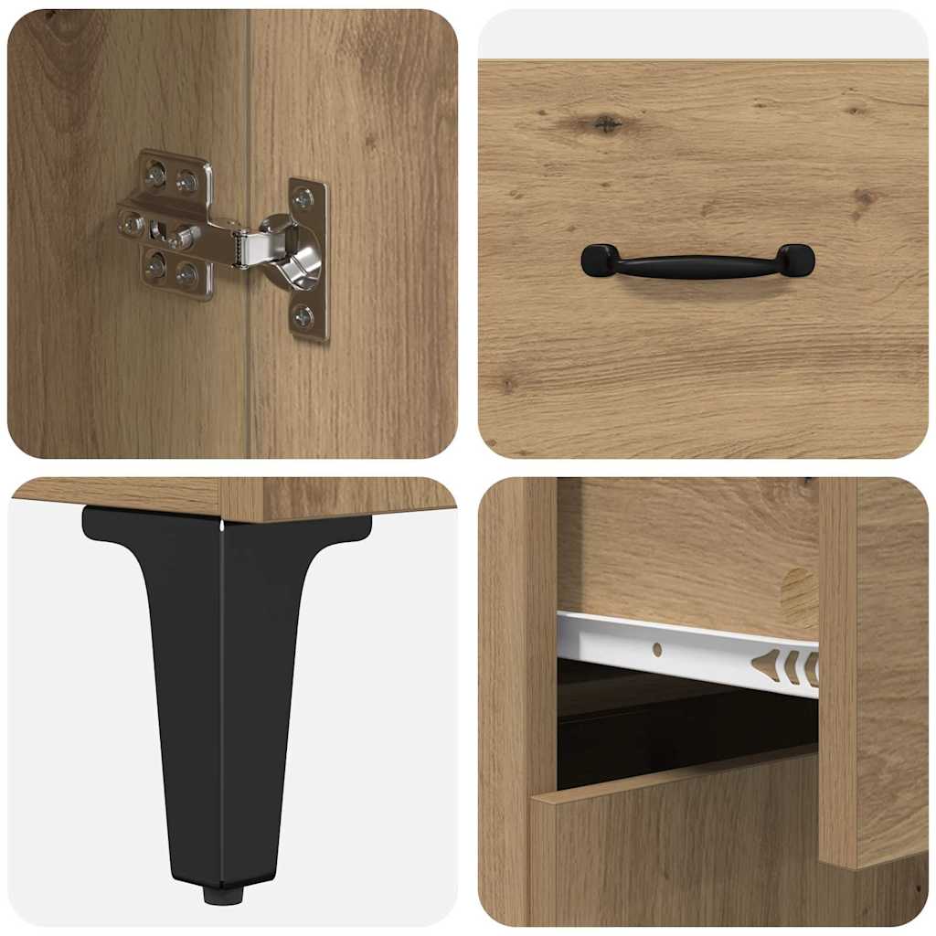 Credenza Rovere artigianale 69,5 x 34 x 90 cm Legno multistrato