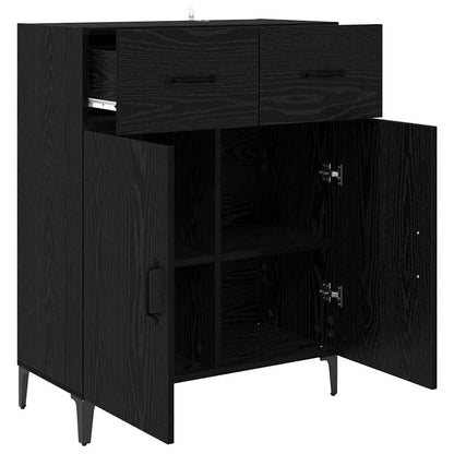 Credenza Rovere Nero 69,5 x 34 x 90 cm Legno multistrato