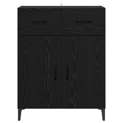 Credenza Rovere Nero 69,5 x 34 x 90 cm Legno multistrato