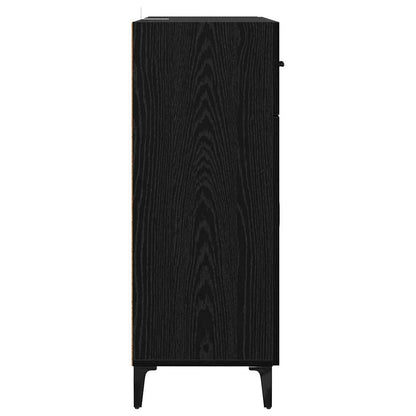 Credenza Rovere Nero 69,5 x 34 x 90 cm Legno multistrato