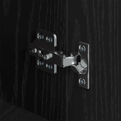 Credenza Rovere nero 34 x 90 x 80 cm Legno multistrato