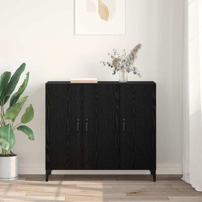 Credenza Rovere nero 34 x 90 x 80 cm Legno multistrato