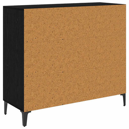 Credenza Rovere nero 34 x 90 x 80 cm Legno multistrato