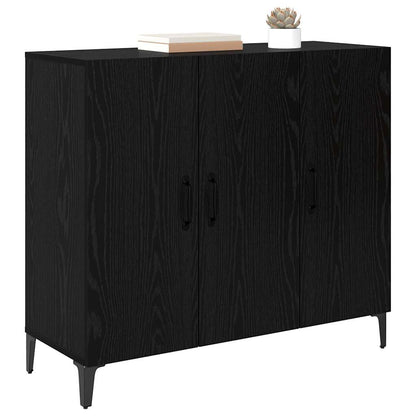 Credenza Rovere nero 34 x 90 x 80 cm Legno multistrato