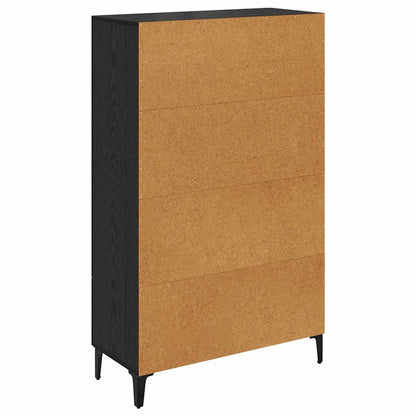 Credenza con cassetto Rovere Nero 70 x 31 x 115 cm