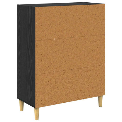 Credenza Rovere Nero 69,5 x 32,5 x 90 cm Legno multistrato