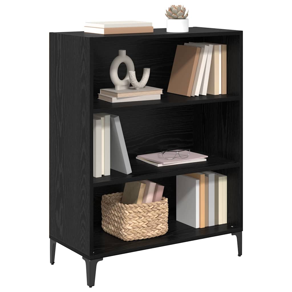 Credenza Rovere Nero 69,5 x 32,5 x 90 cm Legno multistrato