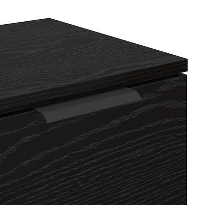 Credenza Rovere Nero 60 x 30 x 70 cm Legno multistrato