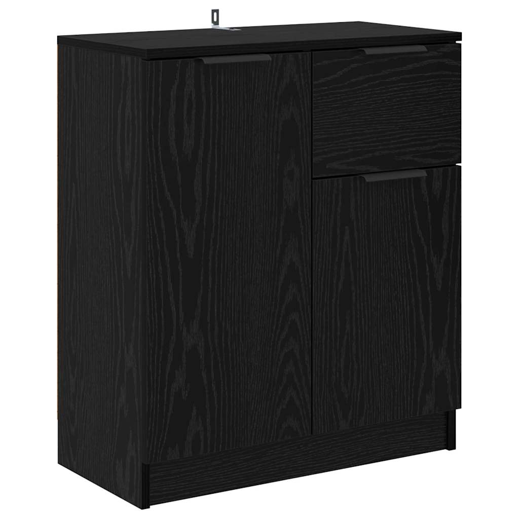 Credenza Rovere Nero 60 x 30 x 70 cm Legno multistrato